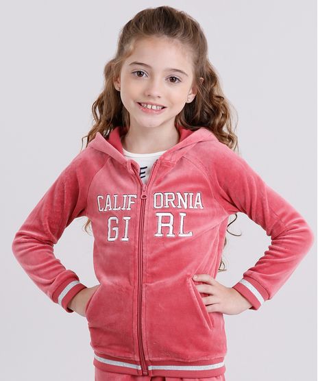 Blusao-Infantil--California--em-Plush-com-Capuz-Manga-Longa-Rosa-Escuro-8840263-Rosa_Escuro_1
