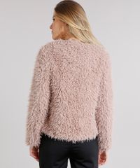 Casaco-Feminino-de-Pelo-Manga-Longa-Decote-Redondo-Rose-8860502-Rose_2