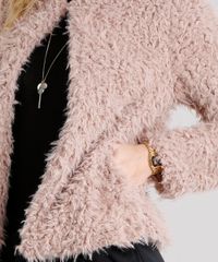 Casaco-Feminino-de-Pelo-Manga-Longa-Decote-Redondo-Rose-8860502-Rose_4