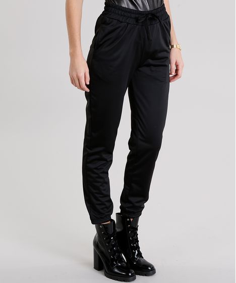 calça moletom feminina com elastico na barra