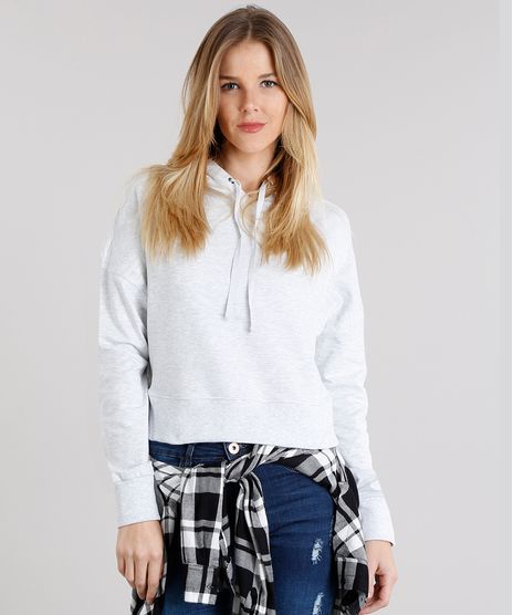 Blusao-Feminino-Cropped-em-Moletom-Basico-com-Capuz-Manga-Longa-Cinza-Mescla-Claro-9118282-Cinza_Mescla_Claro_1