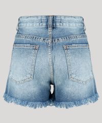 Short-Jeans-Feminino-Vintage-com-Barra-Desfiada-Azul-Medio-9012010-Azul_Medio_6