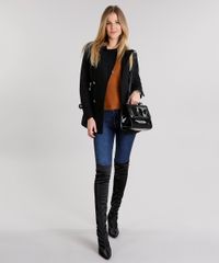 Casaco-Feminino-Trench-Coat-com-Botoes-e-Bolsos-Preto-8861500-Preto_3