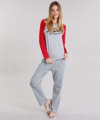 Pijama-Feminino-Raglan-Harry-Potter-Manga-Longa-Cinza-Mescla-9133592-Cinza_Mescla_1
