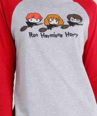 Pijama-Feminino-Raglan-Harry-Potter-Manga-Longa-Cinza-Mescla-9133592-Cinza_Mescla_3