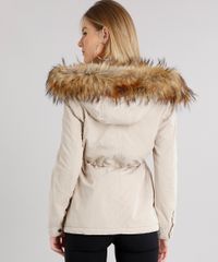 Parka-Feminina-com-Pelo-Removivel-no-Capuz--Manga-Longa-Kaki-8861207-Kaki_2