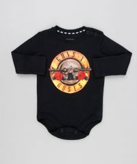 Body-Infantil-Guns-N--Roses-Manga-Longa-Decote-Redondo-Preto-9134010-Preto_1