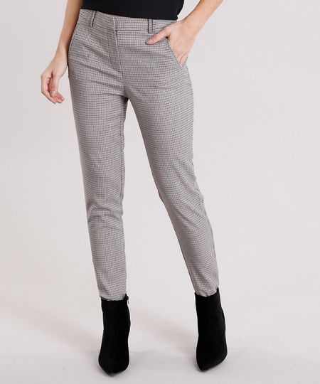 Calca-Feminina-Estampada-Pied-de-Poule-Alfaiataria-Preta-8927213-Preto_1