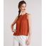 Regata-Feminina-Halter-Neck-com-Pregas-Decote-Redondo-Laranja-Escuro-8932850-Laranja_Escuro_1