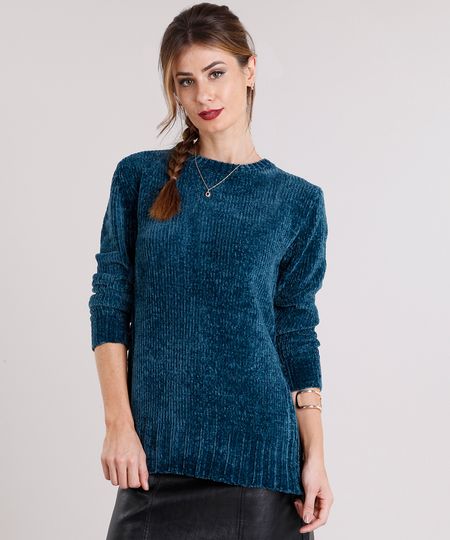 Sueter-Feminino-Longo-em-Trico-de-Chenille-com-Fendas-Manga-Longa-Verde-Escuro-8835140-Verde_Escuro_1 Sueter-Feminino-Longo-em-Trico-de-Chenille-com-Fendas-Manga-Longa-Verde-Escuro-8835140-Verde_Escuro_1