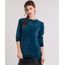 Sueter-Feminino-Longo-em-Trico-de-Chenille-com-Fendas-Manga-Longa-Verde-Escuro-8835140-Verde_Escuro_1