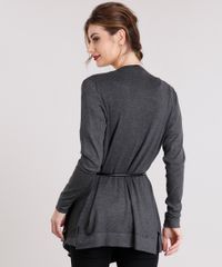 Capa-Feminina-Gola-Ampla-em-Trico-com-Cinto-Cinza-Mescla-Escuro-8874038-Cinza_Mescla_Escuro_2