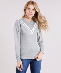 Blusao-Feminino-em-Moletom-com-Ribana-Listrada-Manga-Longa-Decote-Redondo-Cinza-Mescla-9128968-Cinza_Mescla_1