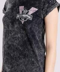 Blusa-Feminina-Longa--Rock-Festival--Manga-Curta-Decote-Redondo-Preta-9133820-Preto_4