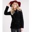 Parka-Feminina-em-Veludo-Cotele-com-Pelo-no-Capuz-Preta-8853576-Preto_1