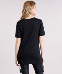 Vestido-Feminino--Girls-Forever-Boys-Whatever--com-Faixa-Lateral-Curto-Manga-Curta-em-Algodao---Sustentavel-Preto-9154802-Preto_2