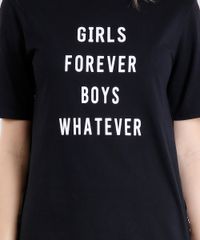 Vestido-Feminino--Girls-Forever-Boys-Whatever--com-Faixa-Lateral-Curto-Manga-Curta-em-Algodao---Sustentavel-Preto-9154802-Preto_4