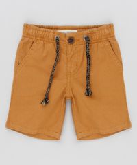 Bermuda-Infantil-Basica-com-Bolsos-em-Algodao---Sustentavel-Caramelo-8676770-Caramelo_1