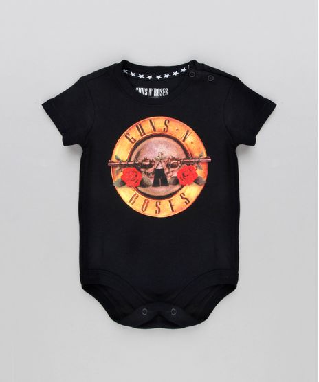 Body-Infantil-Guns-N--Roses-Manga-Curta-Decote-Redondo-Preto-9133894-Preto_1
