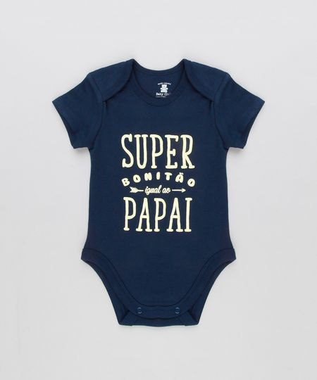 Body-Infantil--Super-Bonitao-Igual-Ao-Papai--Manga-Curta-Decote-Redondo-em-Algodao---Sustentavel-Azul-Marinho-8915280-Azul_Marinho_1