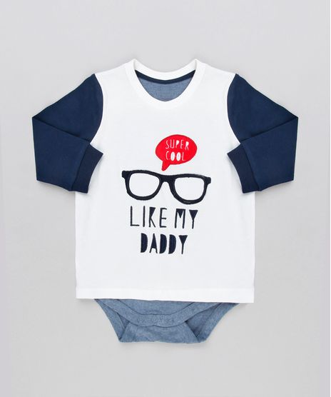 Body-Camiseta-Infantil-com-Estampa-Interativa-Oculos-Manga-Longa-Gola-Careca-em-Algodao---Sustentavel-Off-White-8909006-Off_White_1