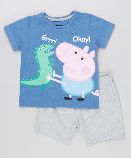 Conjunto-de-Camiseta-George-e-Dinossauro-Manga-Curta-Azul---Bermuda-em-Moletom-Cinza-Mescla-9154868-Cinza_Mescla_1 Conjunto-de-Camiseta-George-e-Dinossauro-Manga-Curta-Azul---Bermuda-em-Moletom-Cinza-Mescla-9154868-Cinza_Mescla_1