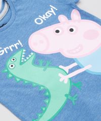 Conjunto-de-Camiseta-George-e-Dinossauro-Manga-Curta-Azul---Bermuda-em-Moletom-Cinza-Mescla-9154868-Cinza_Mescla_4