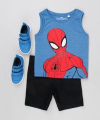 Regata-Infantil-Homem-Aranha-Decote-Redondo-Azul-8619824-Azul_3
