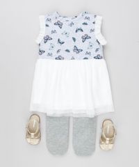 Vestido-Infantil--Estampado-de-Borboletas-com-Tule-e-Babado-Sem-Manga---Meia-Calca--Cinza-Mescla-8820641-Cinza_Mescla_3