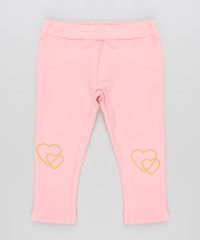 Calca-Legging-Infantil-com-Estampa-de-Coracao-em-Algodao---Sustentavel-Rosa-9151139-Rosa_1