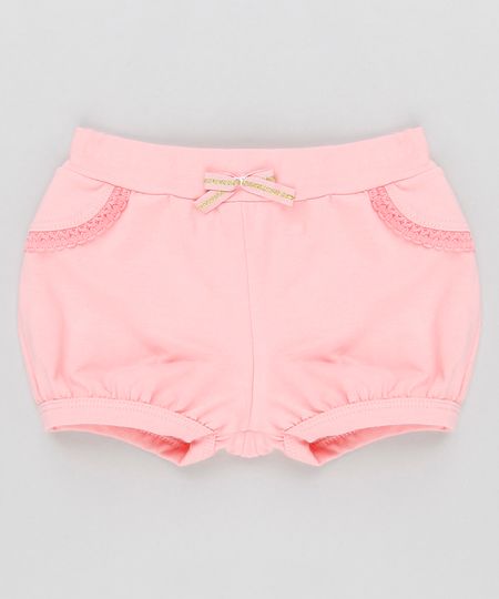 Short-Infantil-Balone-com-Renda-em-Algodao---Sustentavel-Rosa-9058493-Rosa_1