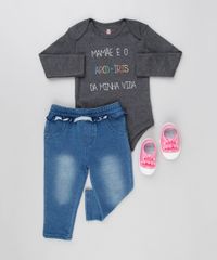 Body-Infantil--Mamae-e-o-Arco-Iris-da-Minha-Vida--com-Glitter-Manga-Longa-Decote-Redondo-Cinza-Mescla-Escuro-9183662-Cinza_Mescla_Escuro_3