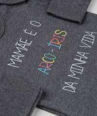 Body-Infantil--Mamae-e-o-Arco-Iris-da-Minha-Vida--com-Glitter-Manga-Longa-Decote-Redondo-Cinza-Mescla-Escuro-9183662-Cinza_Mescla_Escuro_4