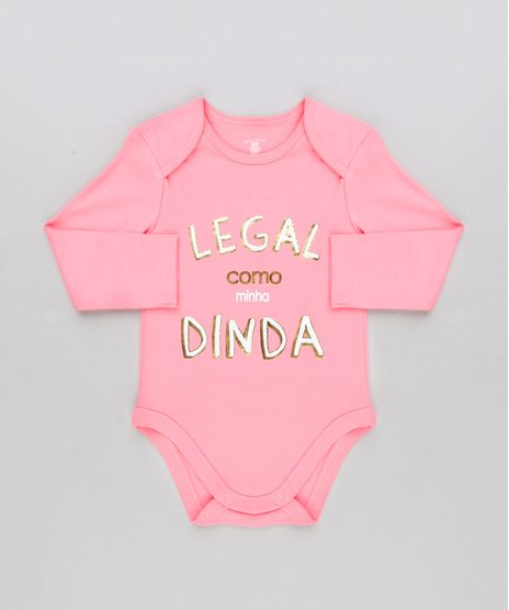 Body-Infantil--Legal-Como-Minha-Dinda--Manga-Longa-Decote-Redondo-em-Algodao---Sustentavel-Rosa-8920257-Rosa_1