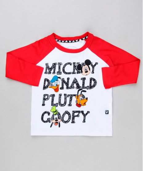 Camiseta-Infantil-Raglan-Turma-do-Mickey-Manga-Longa-Gola-Careca-em-Algodao---Sustentavel-Azul-Royal-9140169-Azul_Royal_1