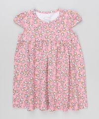 Vestido-Infantil-Margarida-Estampado-Manga-Curta-Decote-Redondo-em-Algodao---Sustentavel-Rosa-9169077-Rosa_1