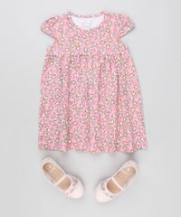 Vestido-Infantil-Margarida-Estampado-Manga-Curta-Decote-Redondo-em-Algodao---Sustentavel-Rosa-9169077-Rosa_3