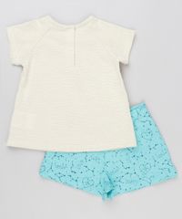 Conjunto-Infantil-de-Blusa-Gatinho-com-Orelhinhas-Bege-Claro---Short-Estampado-de-Constelacoes-em-Algodao---Sustentavel-Verde-8915355-Verde_2