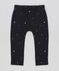 Calca-Infantil-Mickey-Estampada-de-Estrelas-em-Algodao---Sustentavel-Preta-8928753-Preto_2