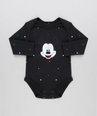 Body-Infantil-Mickey-Estampado-de-Estrelas-Manga-Longa-Gola-Redonda-em-Algodao---Sustentavel-Preto-8928697-Preto_1