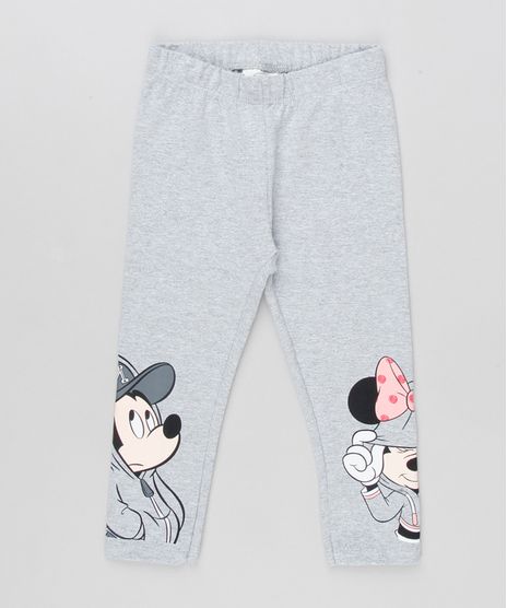 Calca-Legging-Infantil-Minnie-e-Mickey-em-Algodao---Sustentavel-Cinza-Mescla-9157091-Cinza_Mescla_1