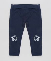 Calca-Legging-Infantil-com-Estampa-de-Estrela-em-Algodao---Sustentavel-Azul-Marinho-9150138-Azul_Marinho_1