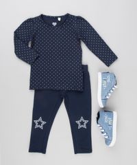 Calca-Legging-Infantil-com-Estampa-de-Estrela-em-Algodao---Sustentavel-Azul-Marinho-9150138-Azul_Marinho_3