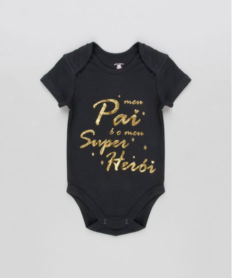 Body-Infantil--Meu-Pai-e-o-Meu-Super-Heroi--com-Estampa-Metalizada-Manga-Curta-Decote-Redondo-Preto-8915725-Preto_1
