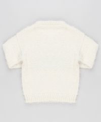 Sueter-Infantil-Gato-em-Trico-Desfiado-Manga-Longa-Decote-Redondo-Bege-8886396-Bege_2