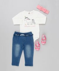 Body-Infantil-Unicornio-Manga-Longa-Decote-Redondo---Faixa-de-Cabelo-com-Laco-em-Algodao---Sustentavel-Off-White-9137709-Off_White_3