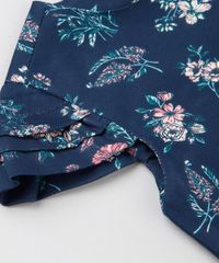 Vestido-Infantil-Estampado-Floral-Manga-Curta-Decote-Redondo-Bege-8877243-Bege_4