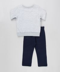 Conjunto-Infantil-Snoopy-de-Blusao-Cinza-Mescla---Calca-em-Moletom-Azul-Marinho-9129673-Azul_Marinho_2