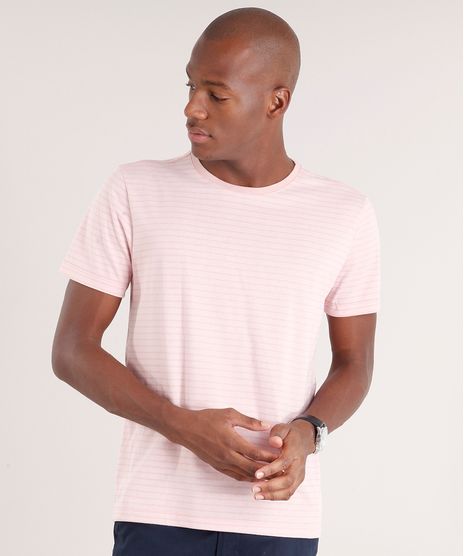 Camiseta-Masculina-Basica-Listrada-Manga-Curta-Gola-Careca-Rose-8664268-Rose_1