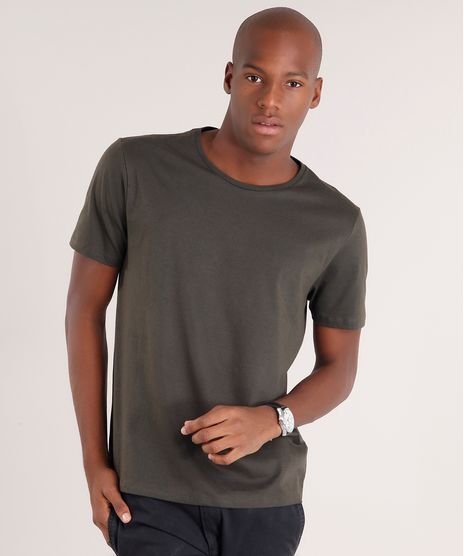 Camiseta-Masculina-Basica-Manga-Curta-Gola-Careca-Verde-Militar-8512907-Verde_Militar_1